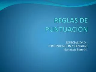 reglas de puntuaci n