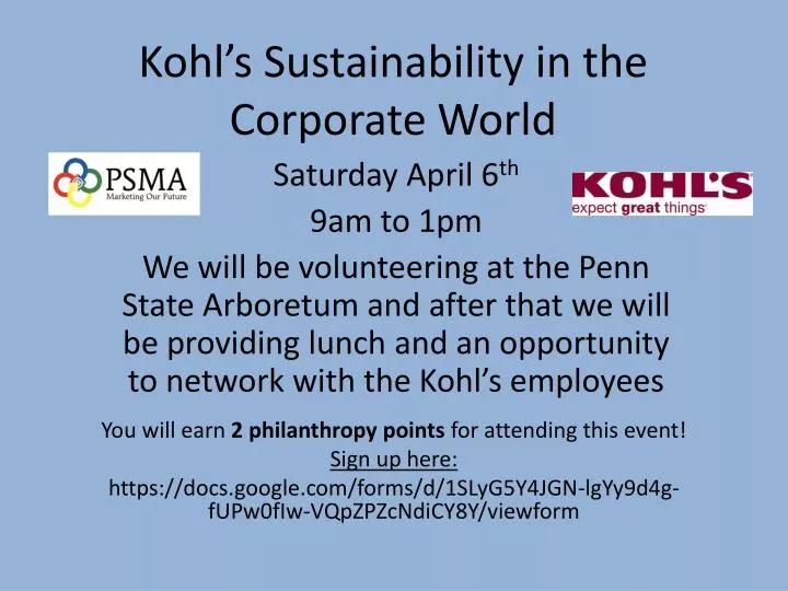 kohl s sustainability in the corporate world