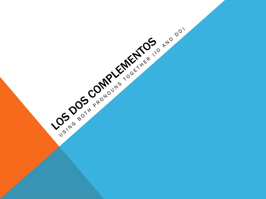 PPT - Los dos complementos PowerPoint Presentation, free download - ID ...