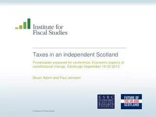 Taxes in an independent Scotland