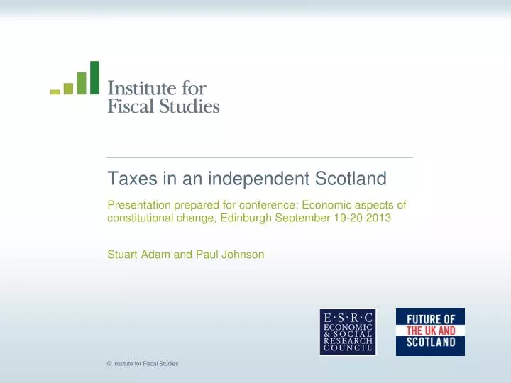 taxes in an independent scotland