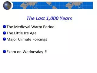 The Last 1,000 Years