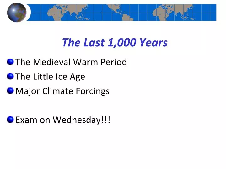 the last 1 000 years