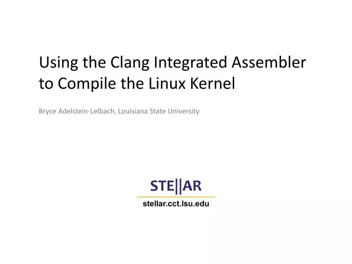 using the clang integrated assembler to compile the linux kernel