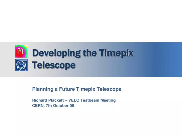 developing the timepix telescope