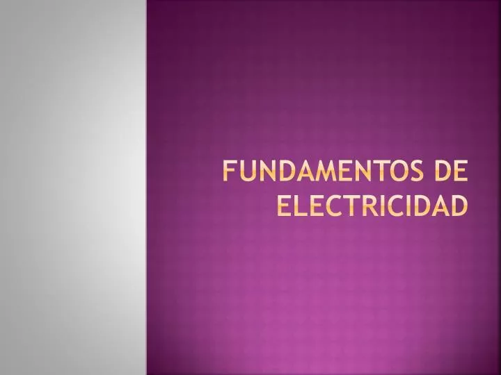 fundamentos de electricidad