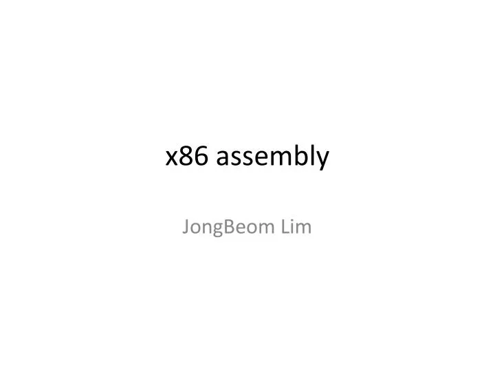 x86 assembly
