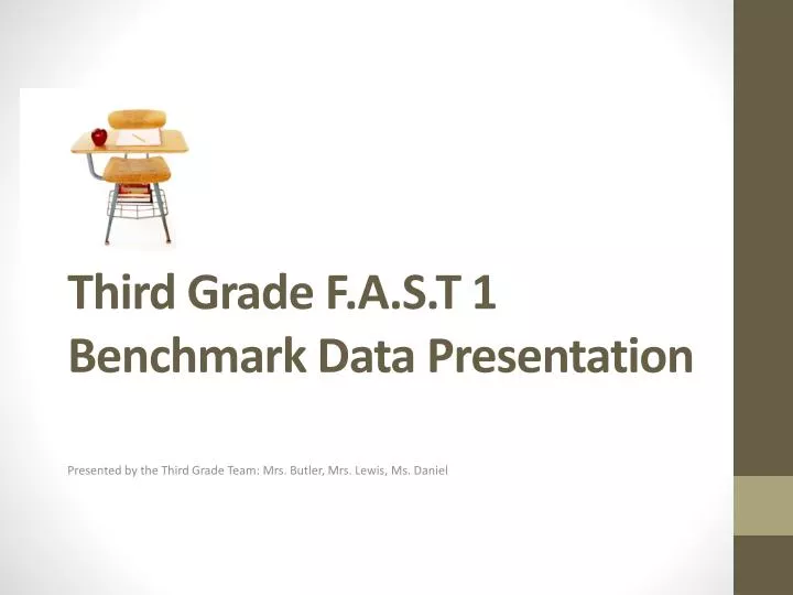 third grade f a s t 1 benchmark data presentation