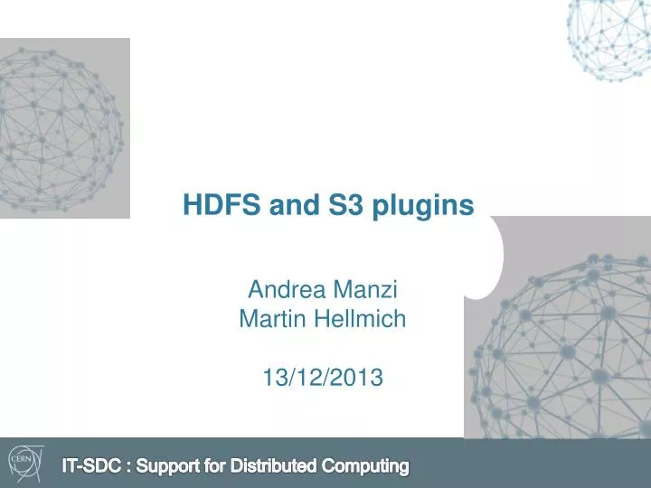 hdfs and s3 plugins