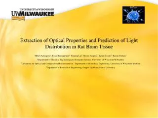 Extraction of Optical Properties and Prediction of Light Distribution in Rat Brain Tissue