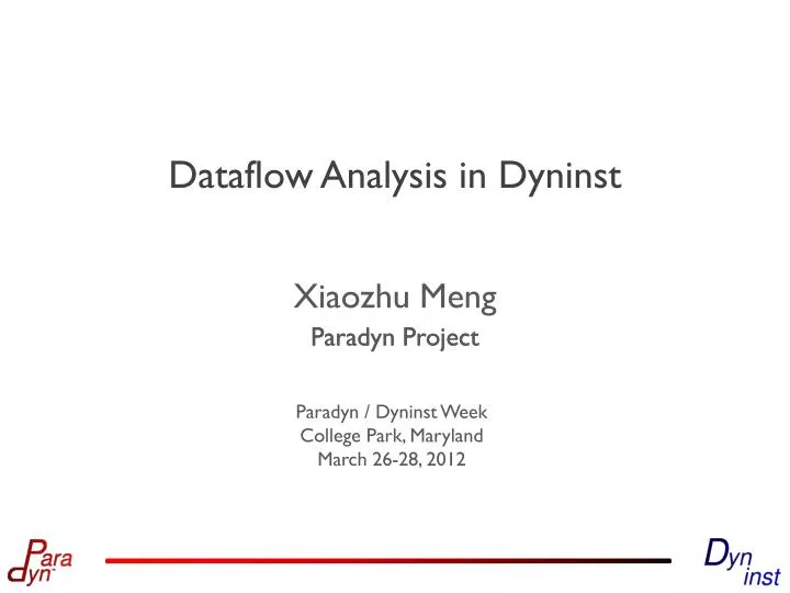 dataflow analysis in dyninst
