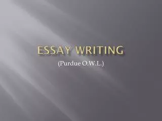 Essay writing