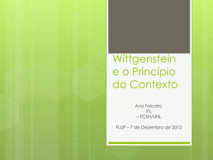 wittgenstein e o princ pio do contexto