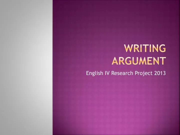 writing argument