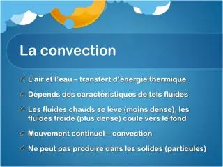 la convection