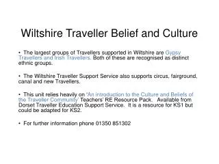 Wiltshire Trave ller Belief and Culture