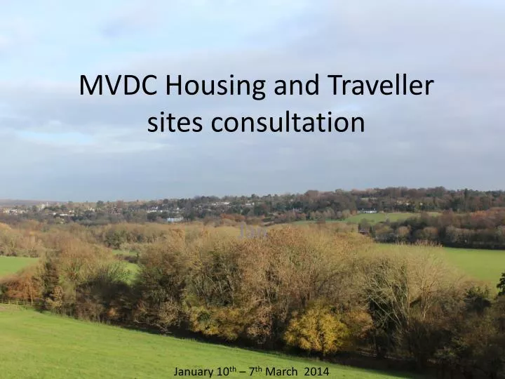 mvdc housing and traveller sites consultation