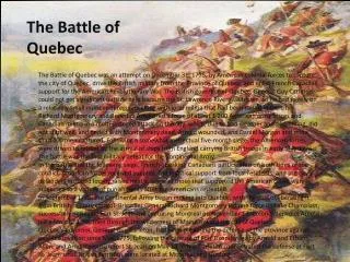 The Battle of Quebec
