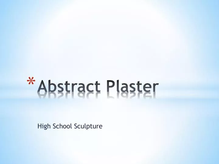 abstract plaster