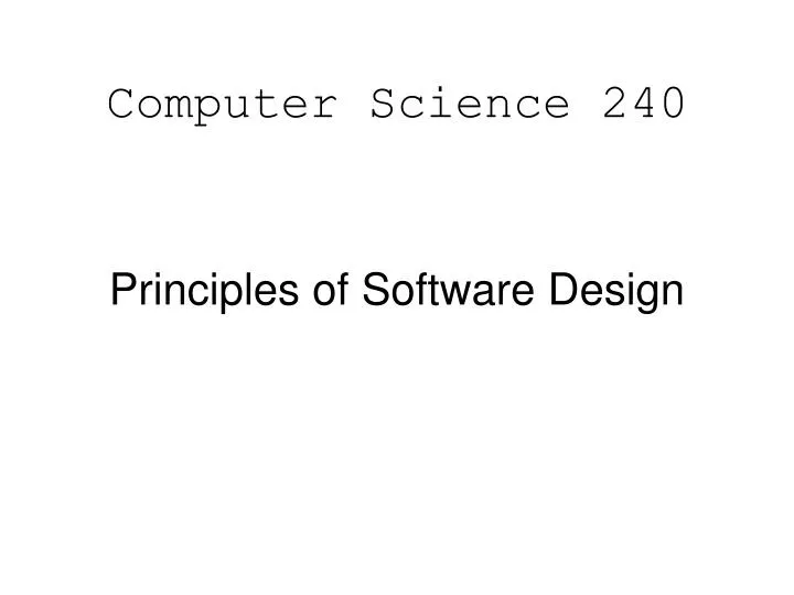 computer science 240