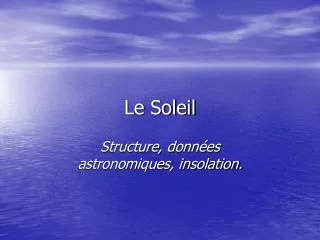 le soleil