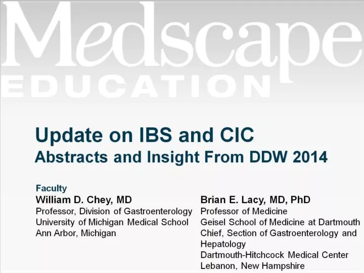 update on ibs and cic abstracts and insight from ddw 2014