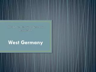 HI136 The History of Germany Lecture 14