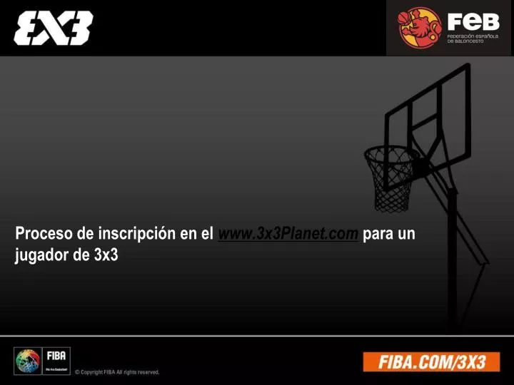 proceso de inscripci n en el www 3x3planet com para un jugador de 3x3