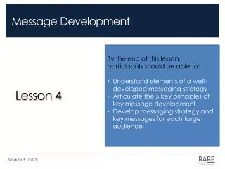 Message Development