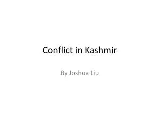 Conflict in Kashmir