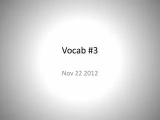 Vocab #3