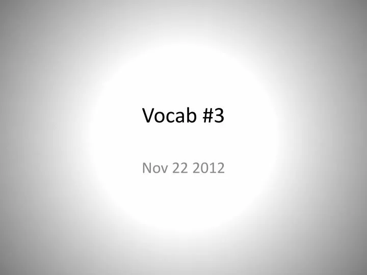 vocab 3
