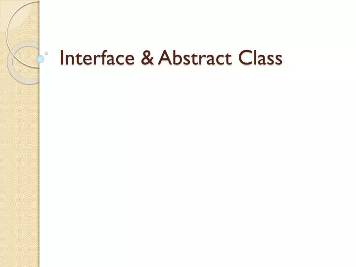 interface abstract class