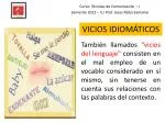VICIOS IDIOMÁTICOS - slide 1
