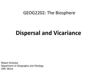 GEOG2202: The Biosphere