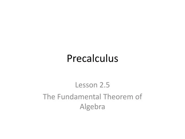 precalculus