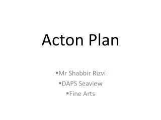 Acton Plan