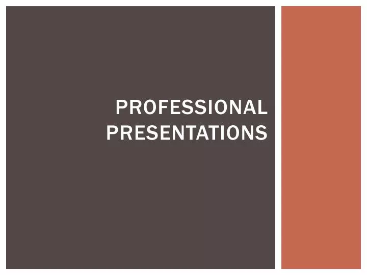 professional presentations