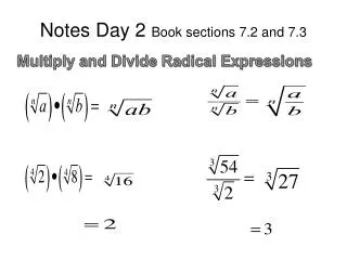 Notes Day 2 Book sections 7.2 and 7.3