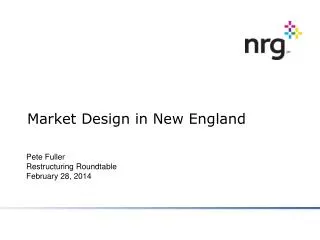 Market Design in New England