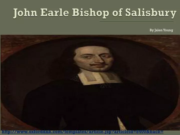 john earle bishop of salisbury