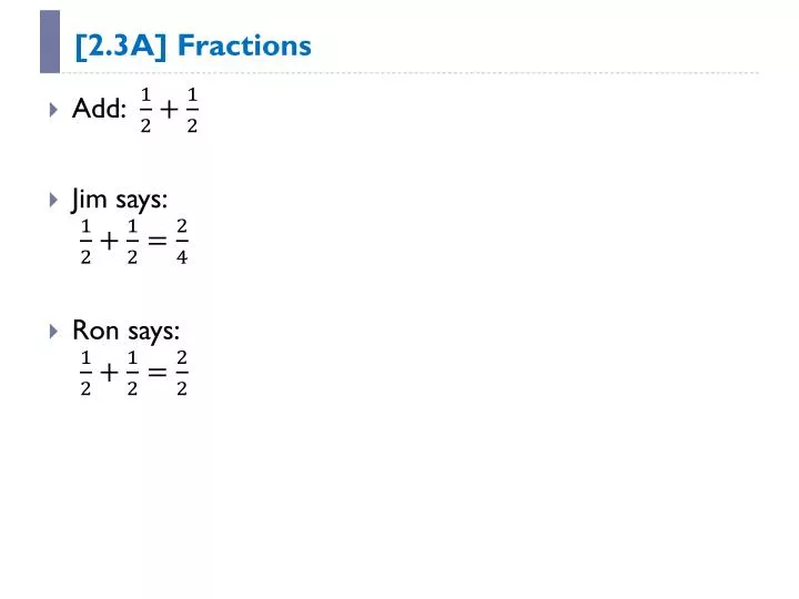 2 3a fractions