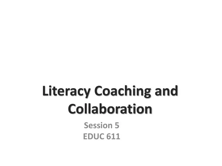literacy coaching and collaboration