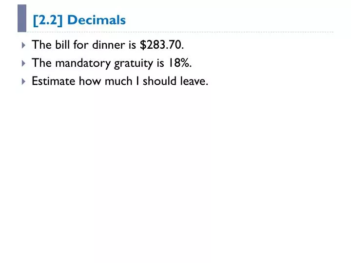 2 2 decimals