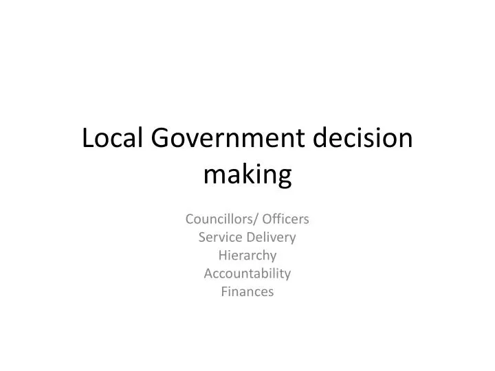 local government decision making