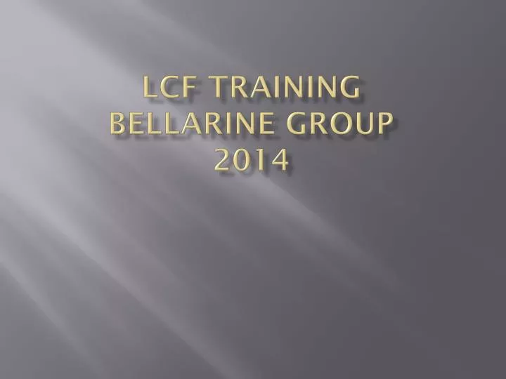 lcf training bellarine group 2014