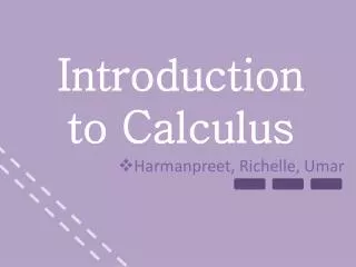 Introduction to Calculus