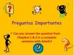 Preguntas Importantes - slide 1