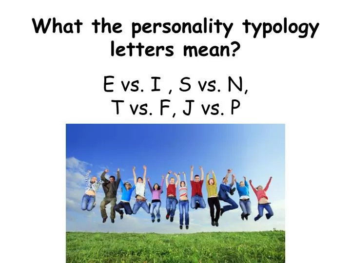 what the personality typology letters mean