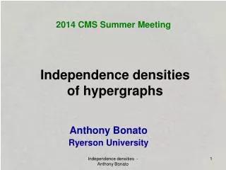 Independence densities of hypergraphs
